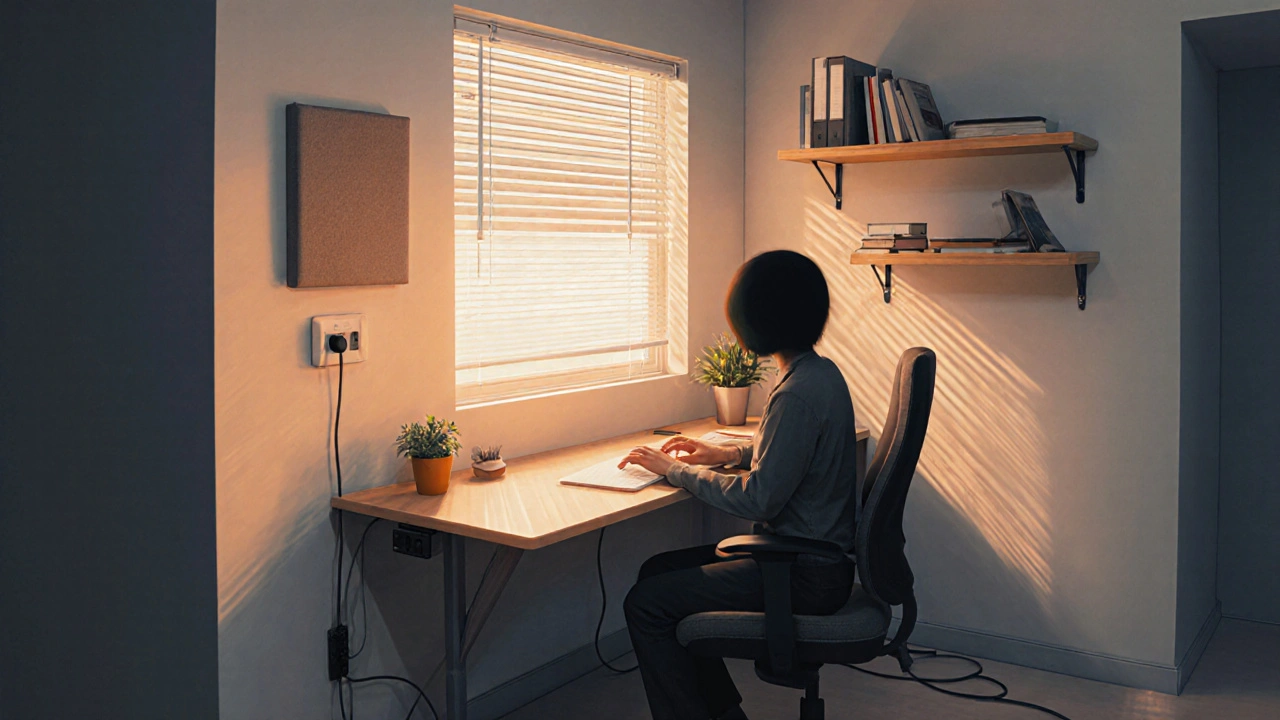 Bureau à domicile bien conçu pour réduire la fatigue et améliorer la concentration.