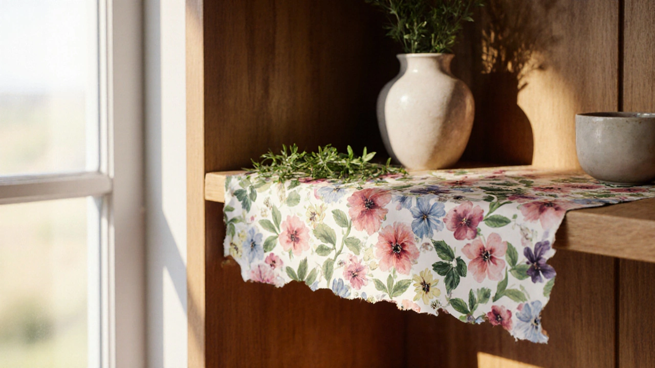 Chutes de papier peint : comment les réutiliser pour décorer étagères et tiroirs à petit budget