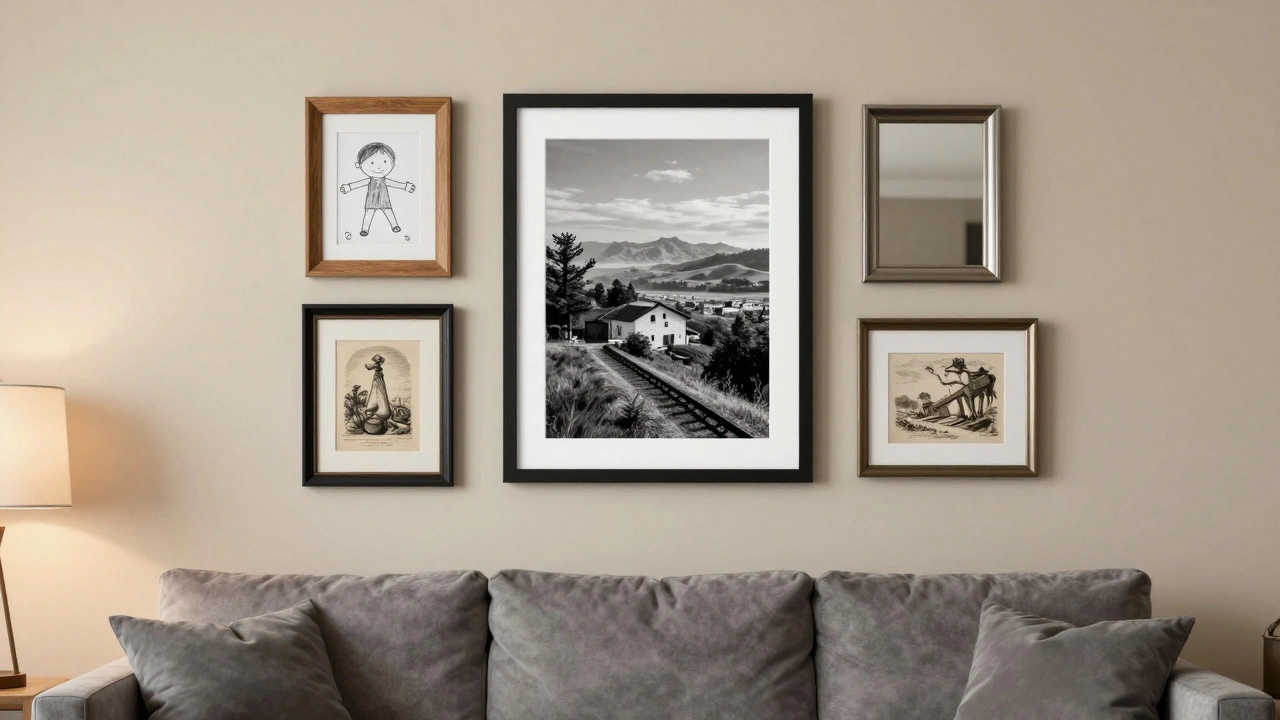 Galerie murale de salon : comment créer un point focal percutant et durable