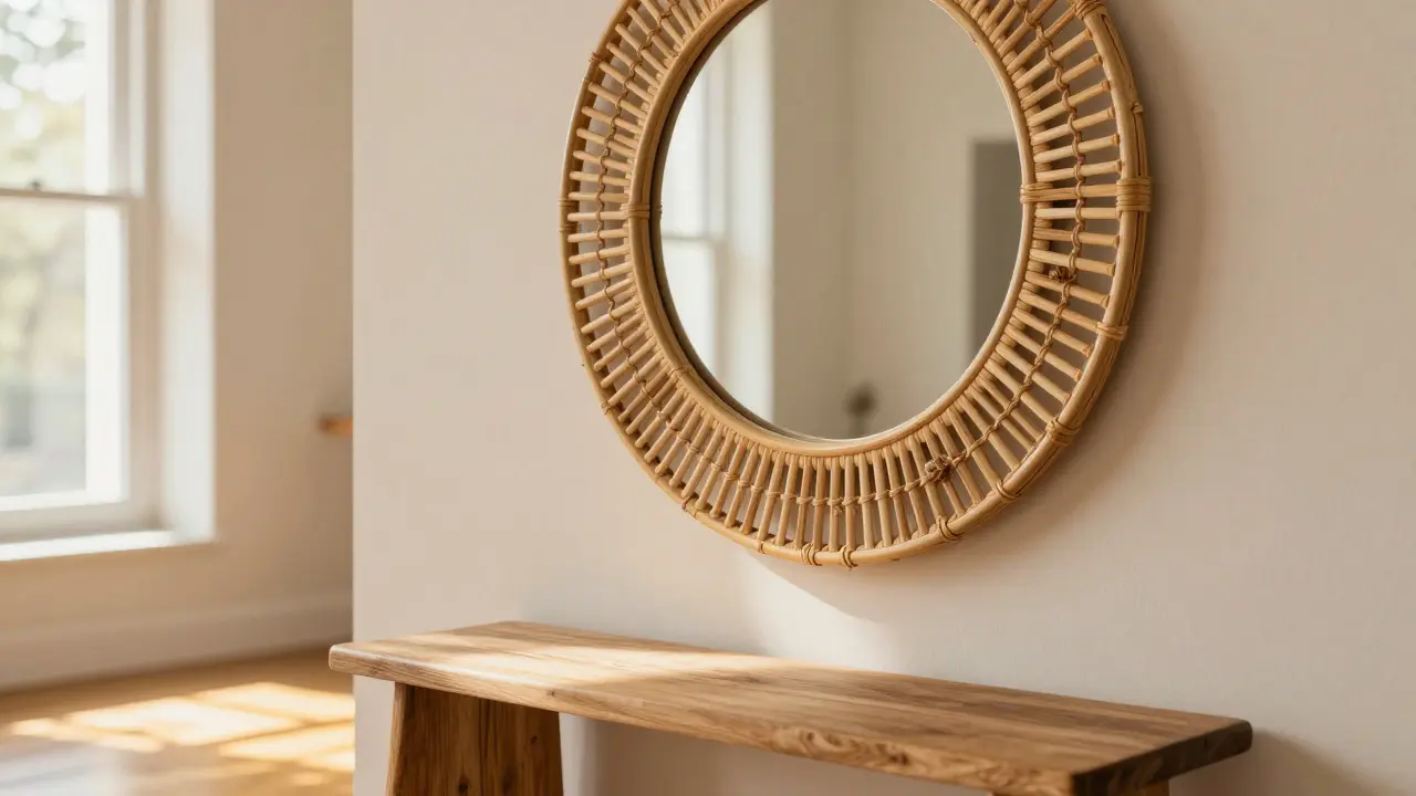 Miroir en rotin : comment apporter esprit bohème et naturel à votre intérieur