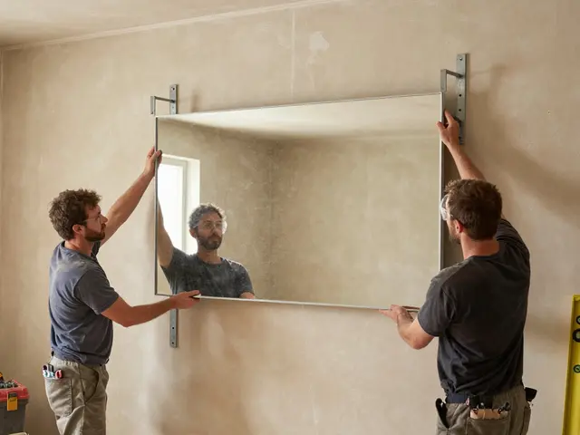 Sécurité de fixation : comment accrocher un grand miroir au mur sans risque
