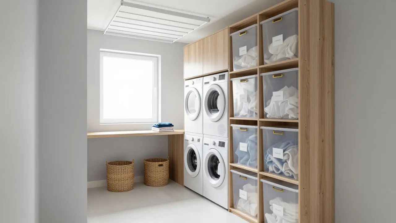 Buanderie déco : optimiser rangement et circulation dans l'espace utilitaire