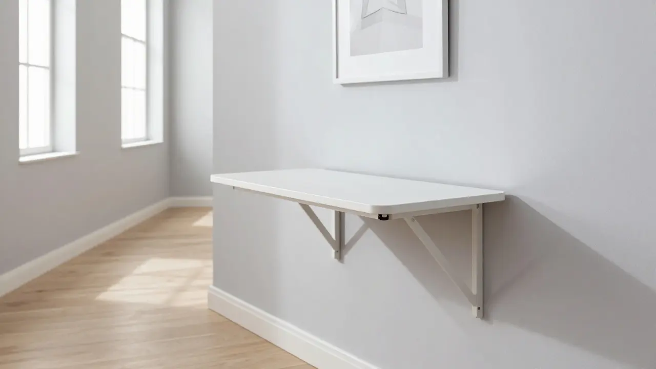Table murale rabattable : coin repas minimaliste pour petits espaces