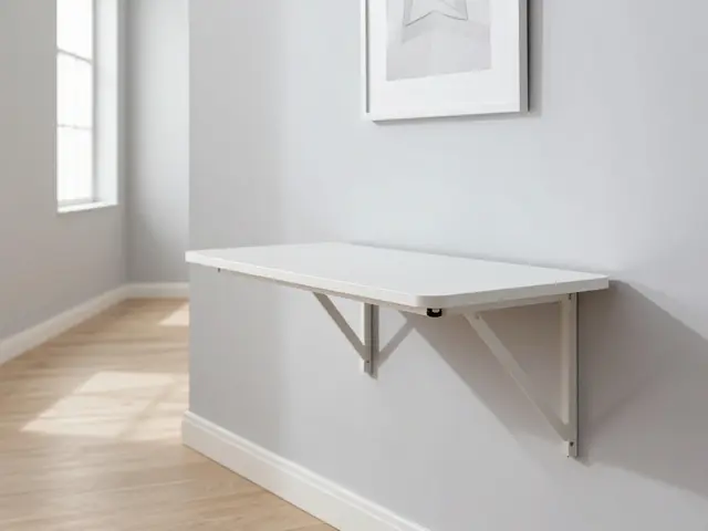 Table murale rabattable : coin repas minimaliste pour petits espaces
