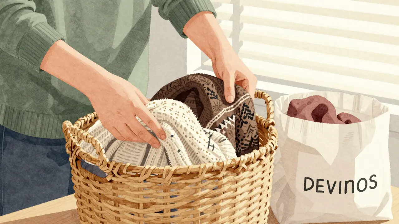 Tri d'objets pour le don ou l'élimination