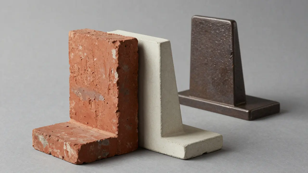 Comparaison visuelle entre briques authentiques, résine et fonte