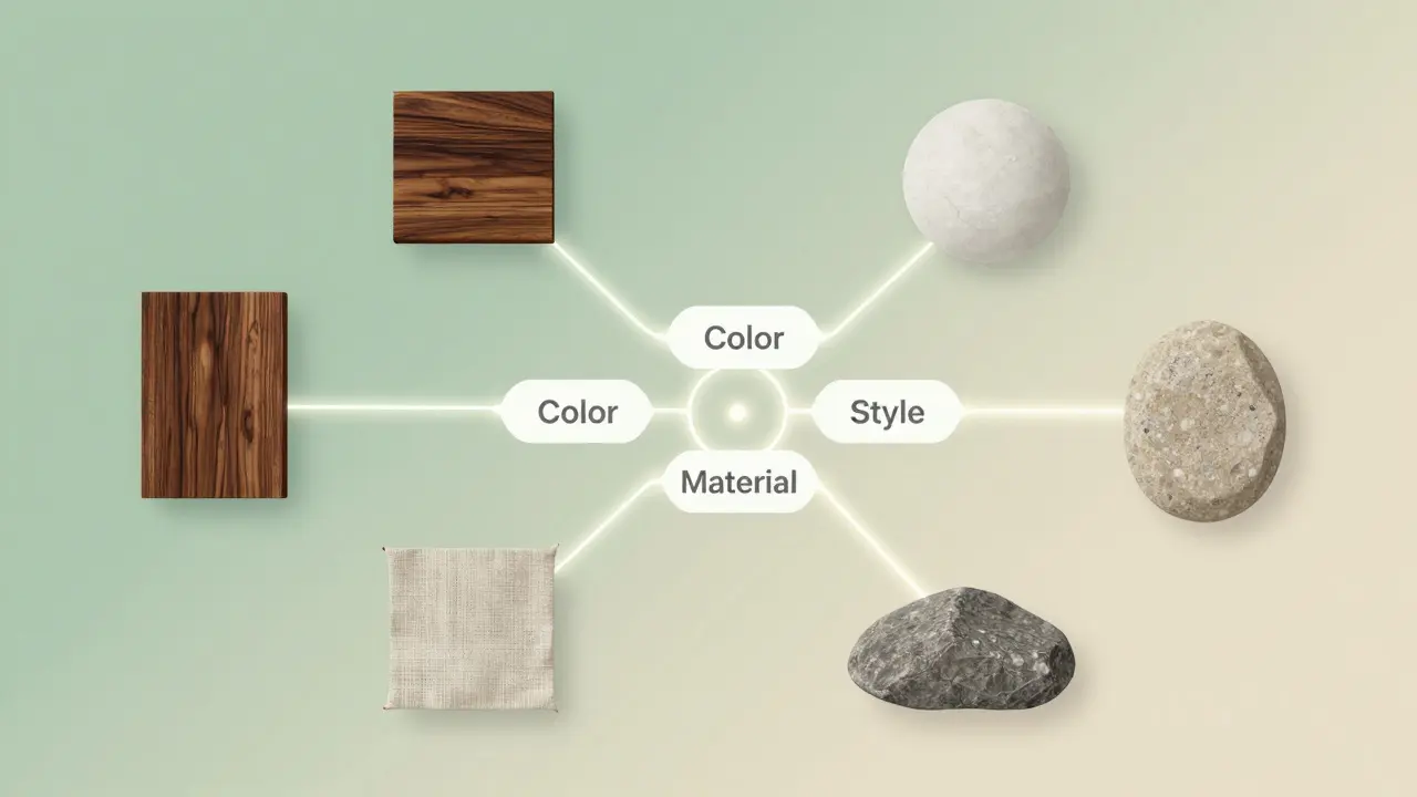 Illustration abstraite de données de tendances déco connectées à des échantillons