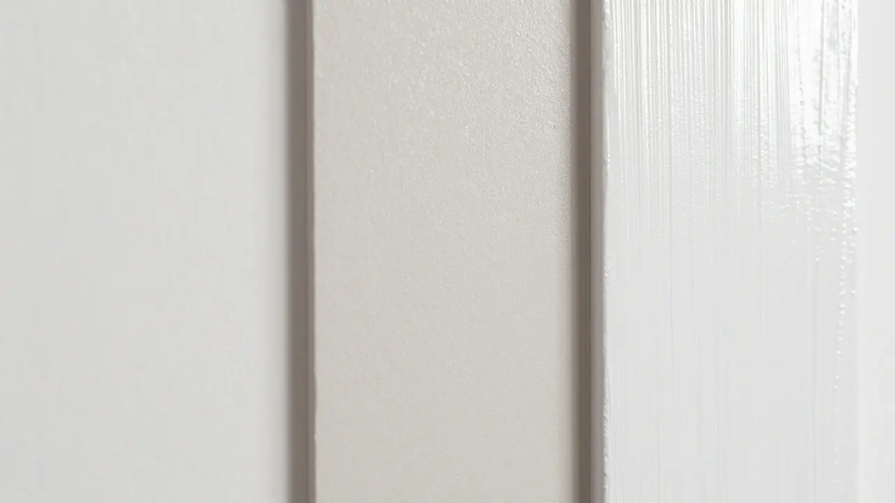 Comparaison visuelle des finitions mat, velours et satiné