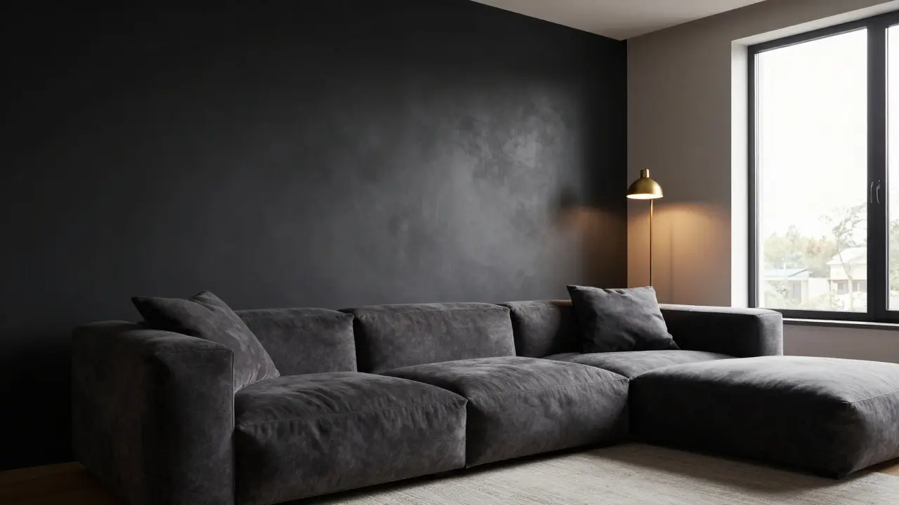 Couleurs sombres en déco : noir, gris profond et dramatisation maîtrisée