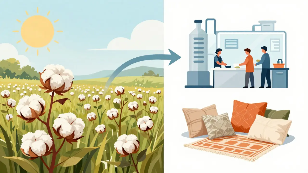Illustration du processus éthique des textiles écologiques