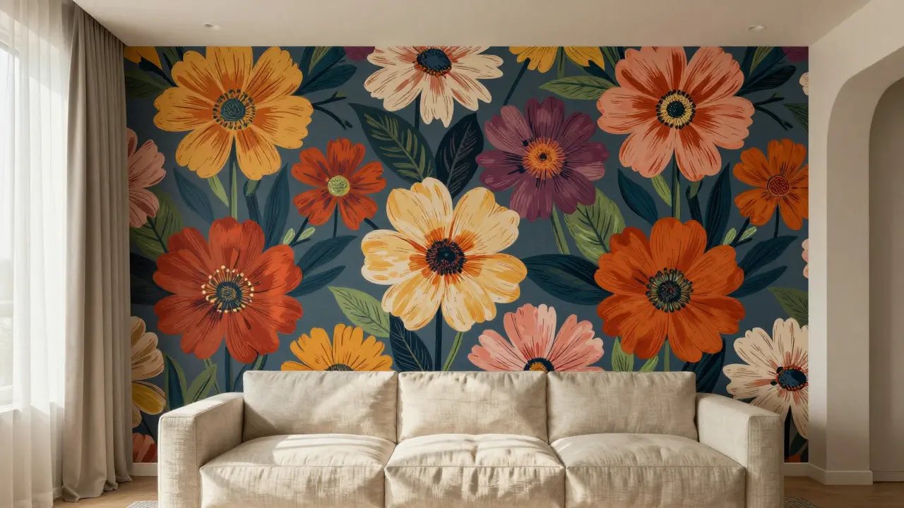 Papier peint floral : guide complet pour nature et légèreté sur vos murs