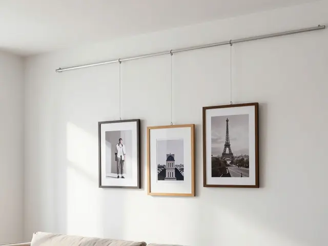 Rail de cimaise : guide complet pour accrocher vos tableaux sans percer les murs