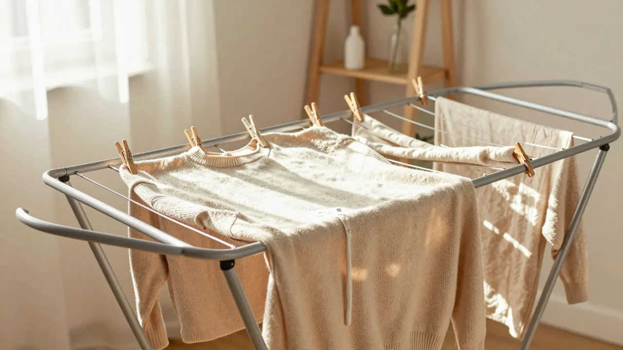 Vêtements séchant à l'air libre pour préserver les fibres