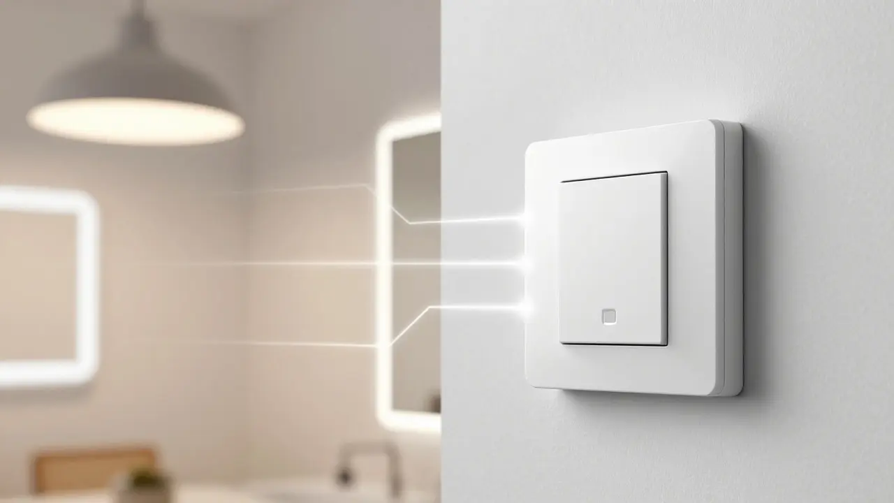 Interrupteur variateur élégant symbolisant le contrôle intelligent