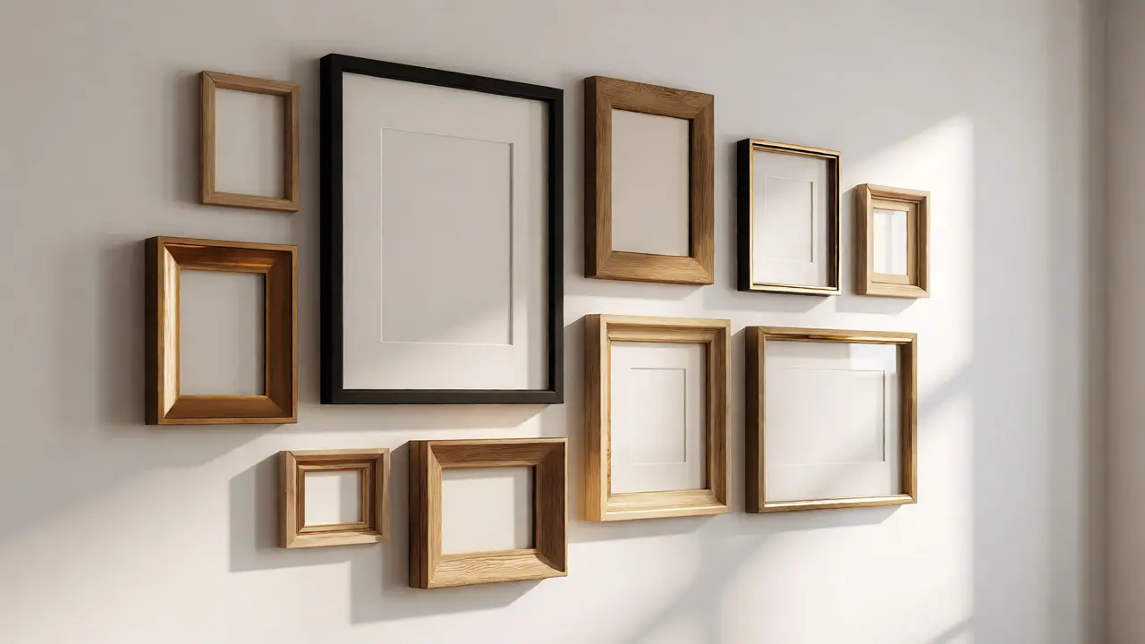 Galerie murale : créer de la profondeur avec des tailles de cadres variées
