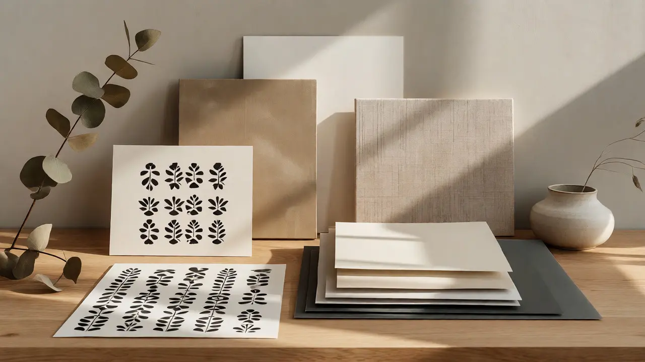 Assortiment d'art imprimé scandinave : papiers mats et toiles