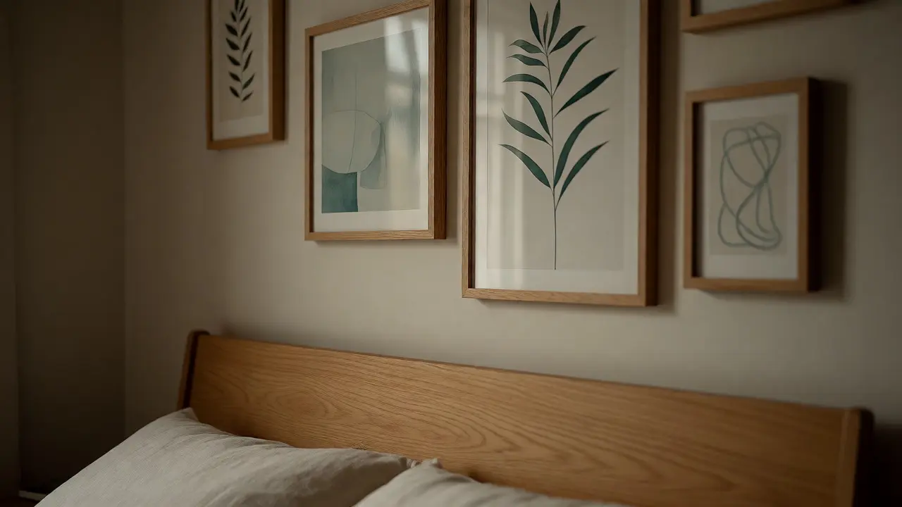 Galerie murale de chambre : créer une ambiance détente et douce