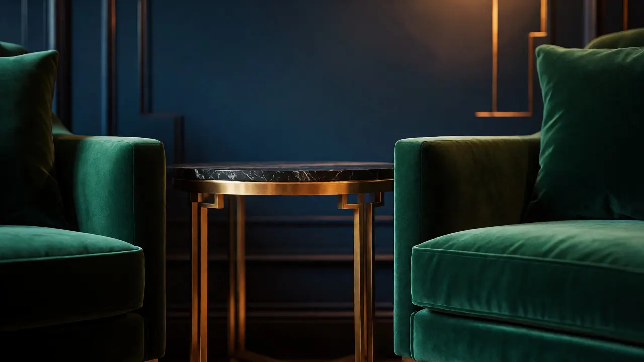 Séjour Art déco : guide pour allier géométrie, luxe et confort